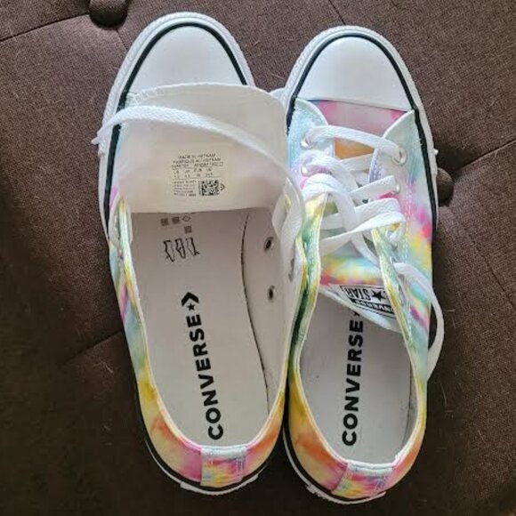 Converse All Star Low Tie Dye Sneakers Pastel - W 7.5 EUR 38 - Picture 3 of 13